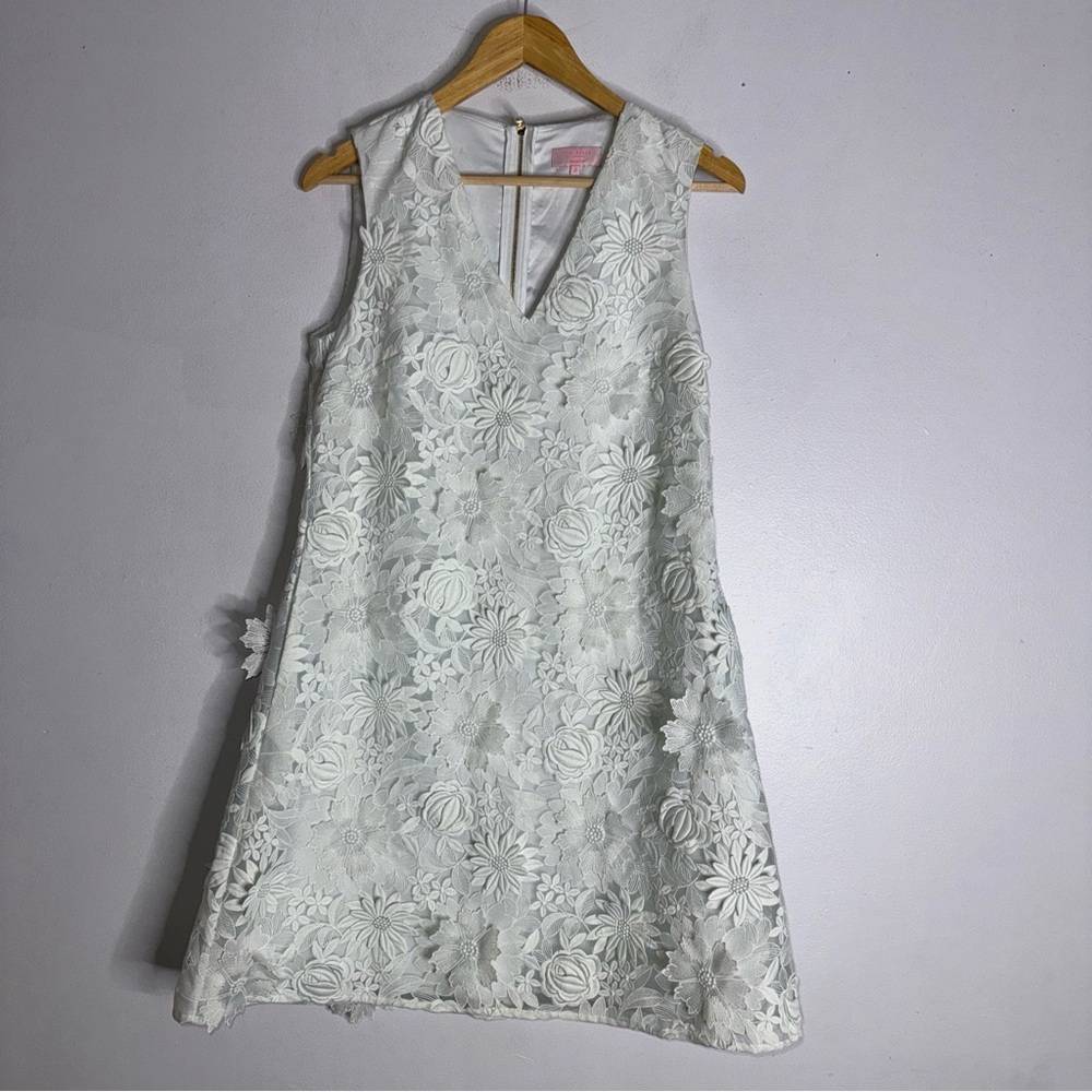ted baker 2 Mint Green 3D Floeal Lace Sleeveless Dress CP